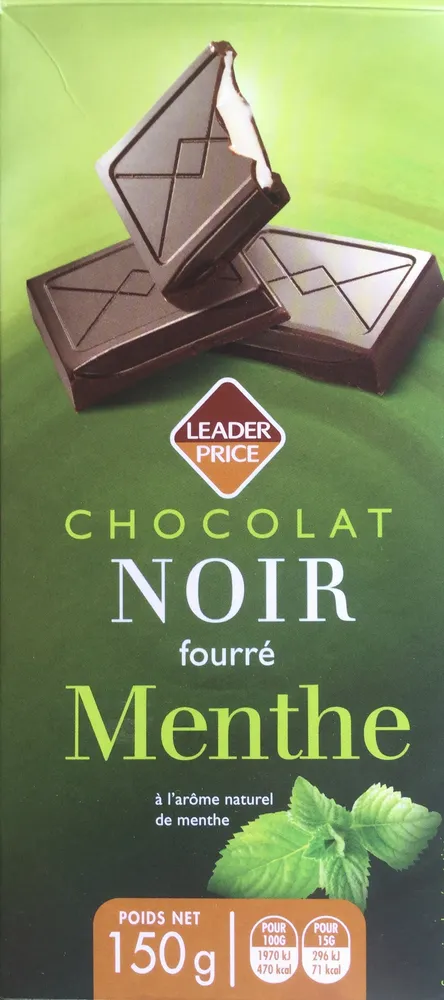 Chocolat Noir fourré Menthe