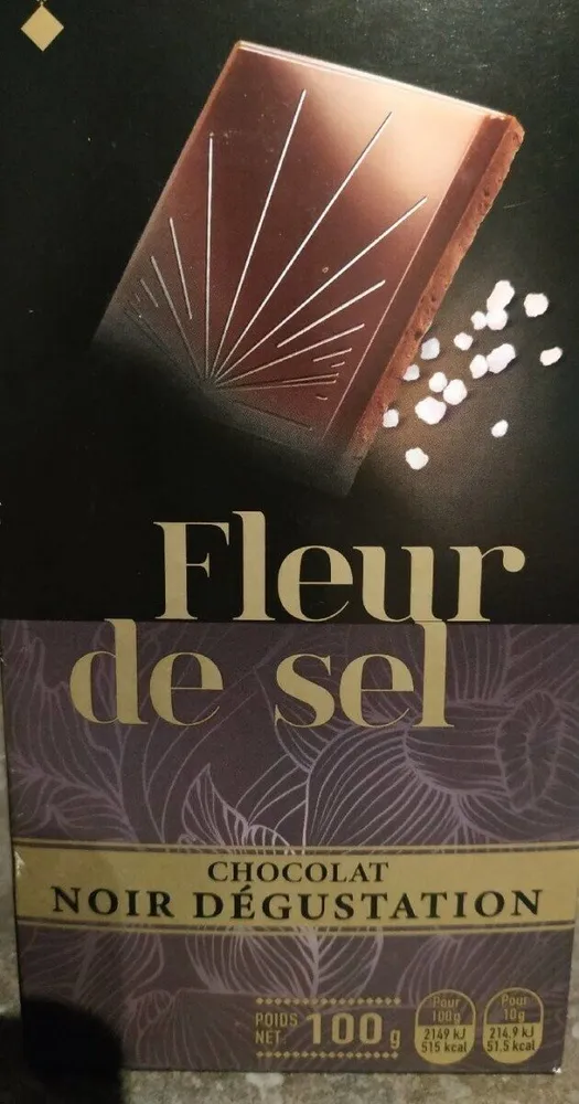 Chocolat noir dégustation fleur de sel