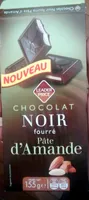 Chocolat noir fourré pâte d'Amande