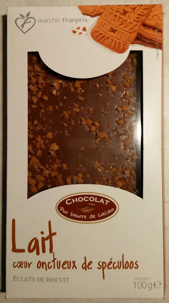 Tablette de chocolat au lait cœur onctueux de spéculoos