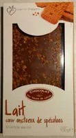 Tablette de chocolat au lait cœur onctueux de spéculoos