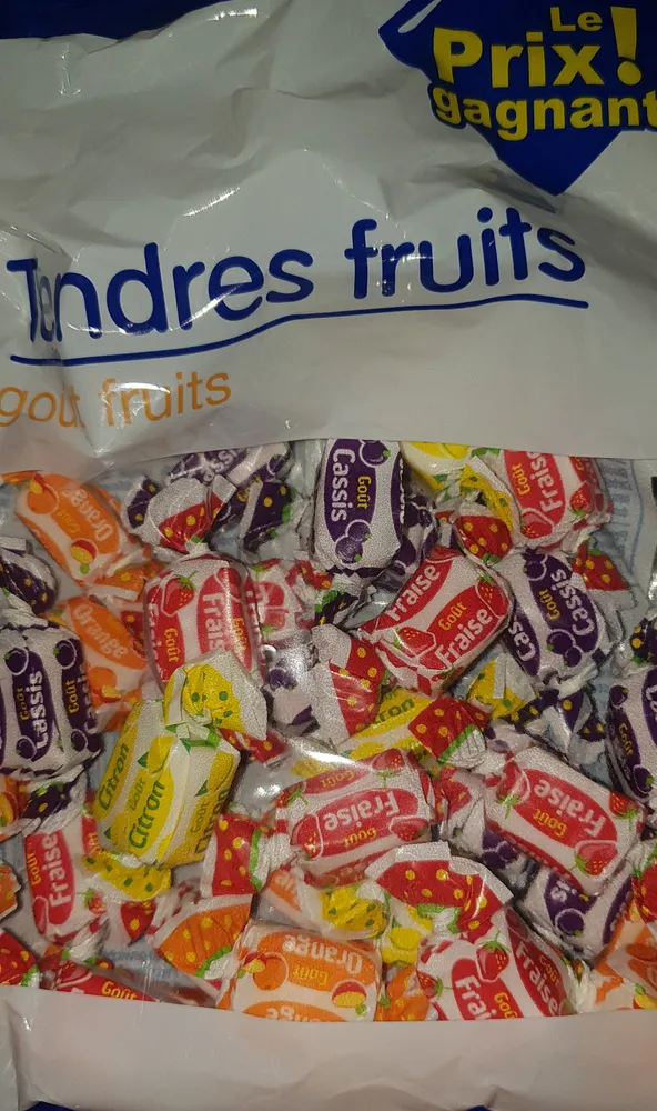 Bonbon tendre fruit
