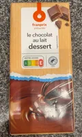 Le chocolat au lait dessert