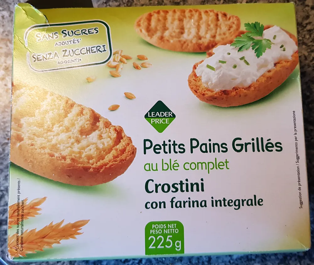 petits pains grillés au blé complet sans sucres ajoutés