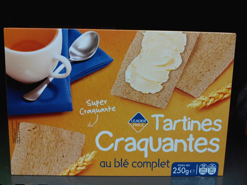 Tartines craquantes au blé complet