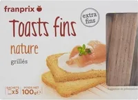 Toasts fin nature grillés
