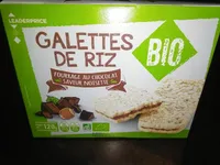 Galettes de riz fourrage au chocolat saveur noisette