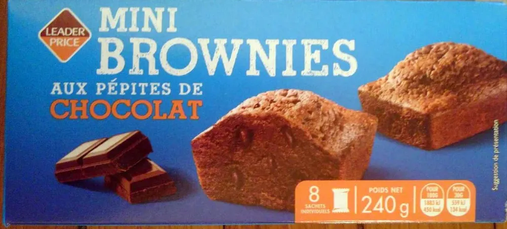 Mini Brownies aux pépites de chocolat