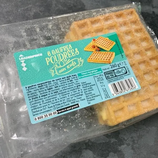 Gaufres poudrées aux œufs