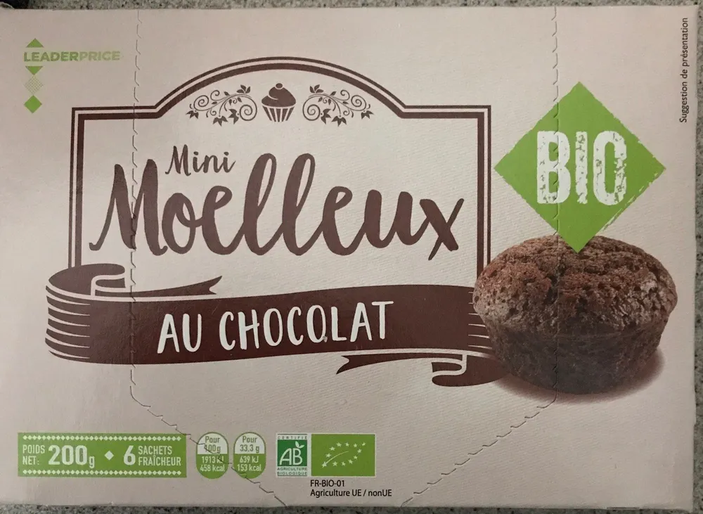 Mini moelleux au chocolat bio