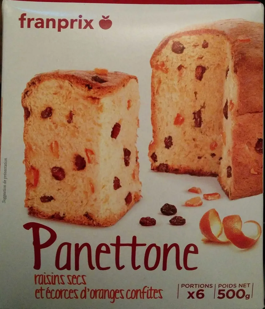 Panettone aux raisins secs et écorces d'oranges confites