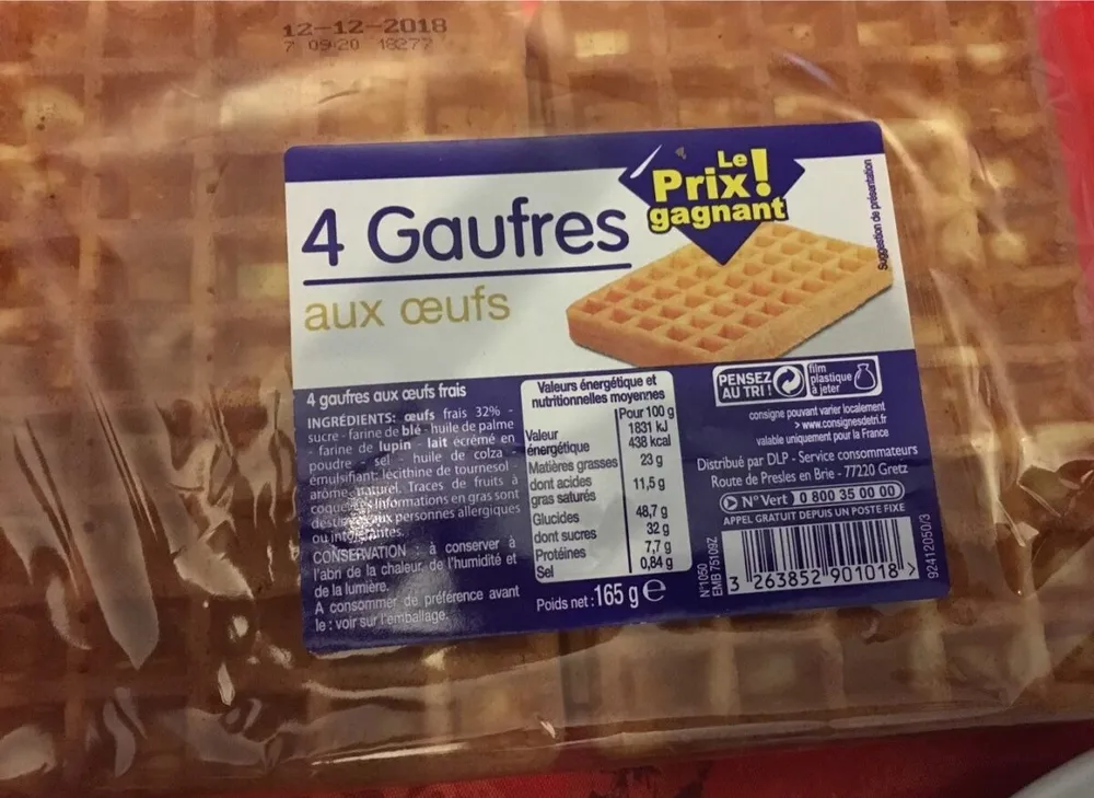 4 gaufres aux oeufs