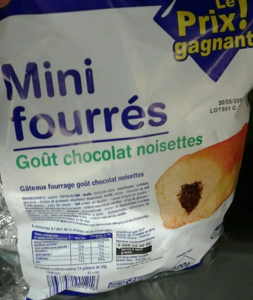 Mini Fourrés Cacao Noisette