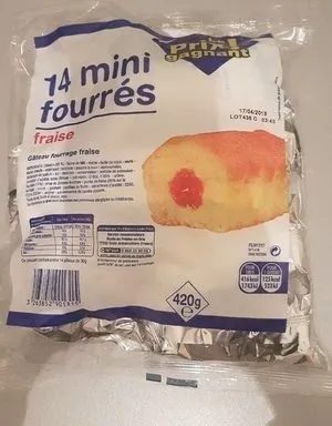 14 mini fourrés fraise