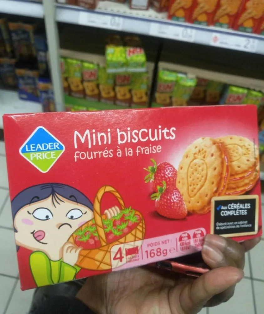Mini Biscuits Fourrés Fraise