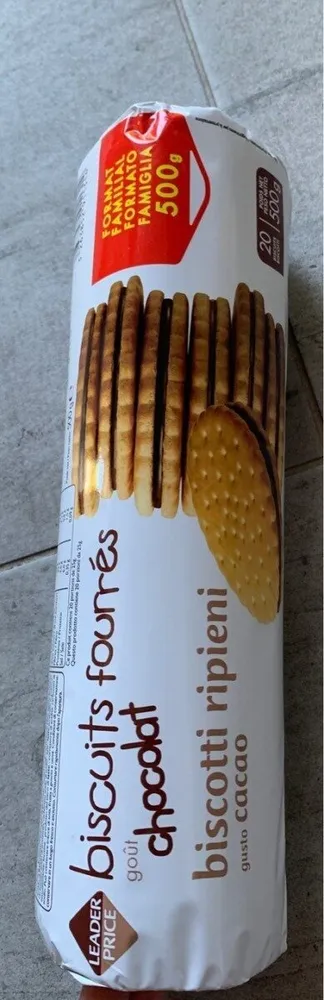 Biscuits Fourrés Goût Chocolat