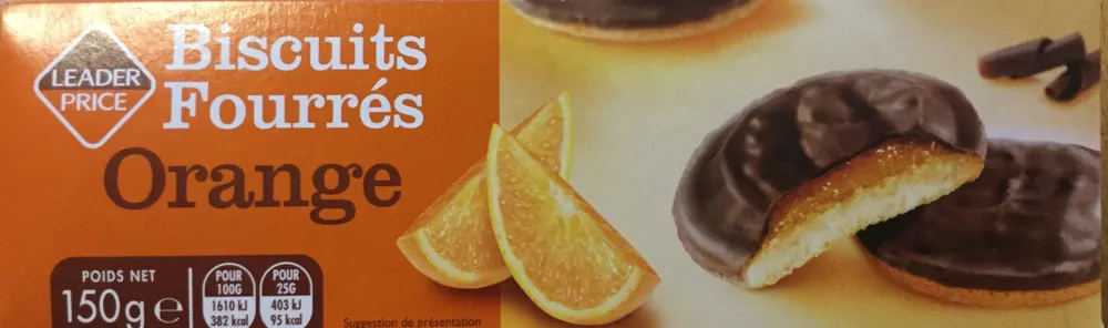 Biscuits fourrés orange