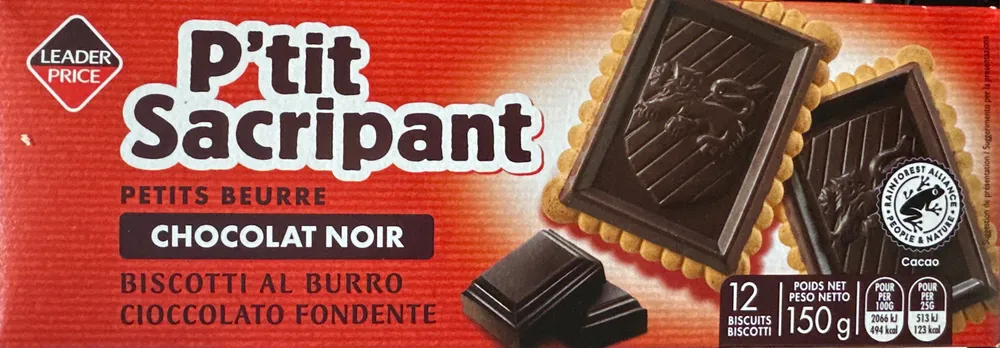 P'tit Sacripant Petits Beurre Chocolat Noir