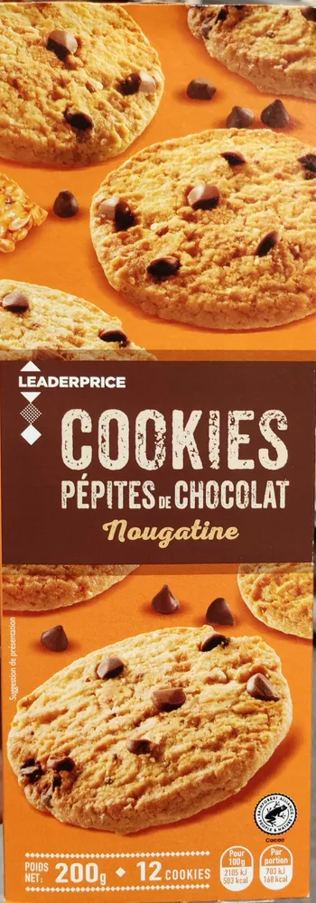 cookies pépites de chocolat nougatine