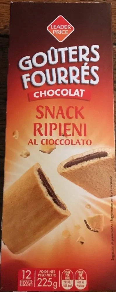 Goûters fourrés chocolat
