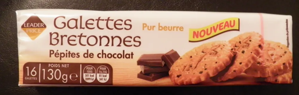 Galettes bretonnes pur beurre pépites de chocolat