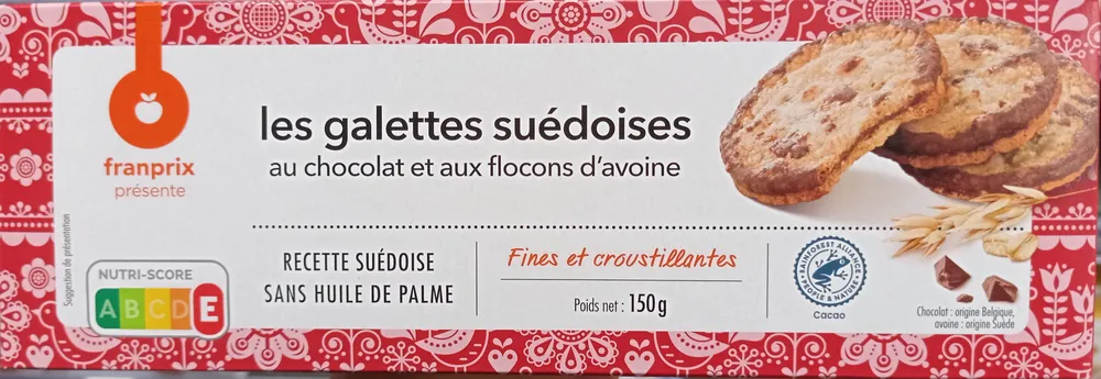Galettes suédoises choc flocons avoine