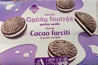 Biscuits Cacao fourrés parfum vanille