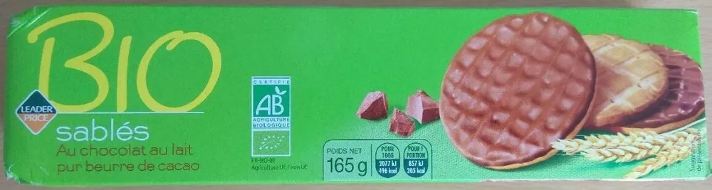 Sablé au chocolat au lait bio