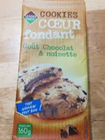 Cookies coeur fondant goût chocolat noisette
