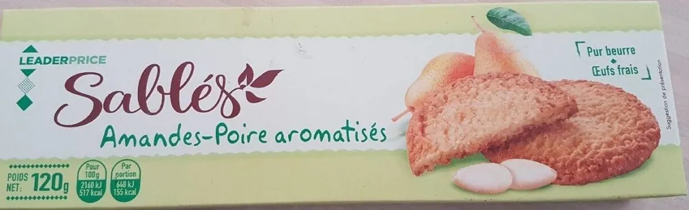Sablés  amande poire automatisés
