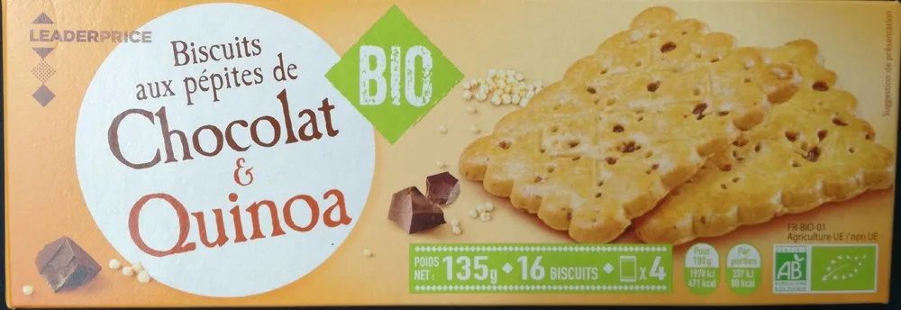 Biscuits aux Pépites de Chocolat et Quinoa Bio