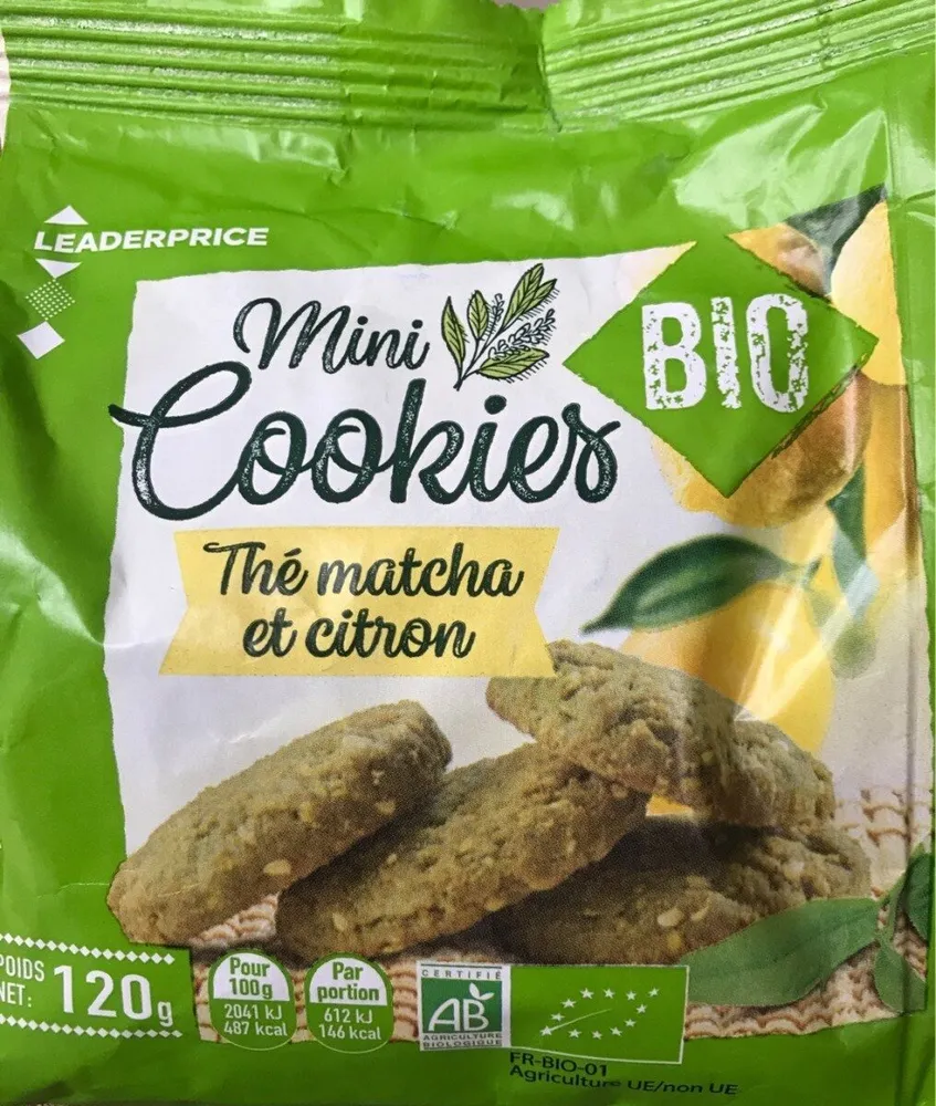 Mini Cookies Thé matcha et citron