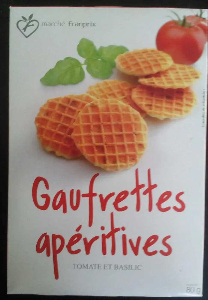 Gaufrettes apéritives tomate et basilic