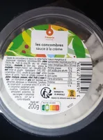 Les concombres sauce à la crème