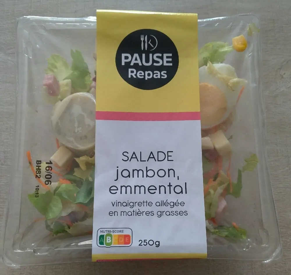 Salade jambon, emmental