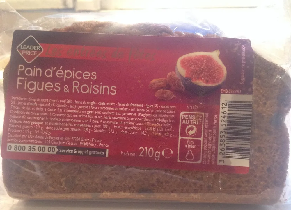 Pain d'épices Figues & Raisins
