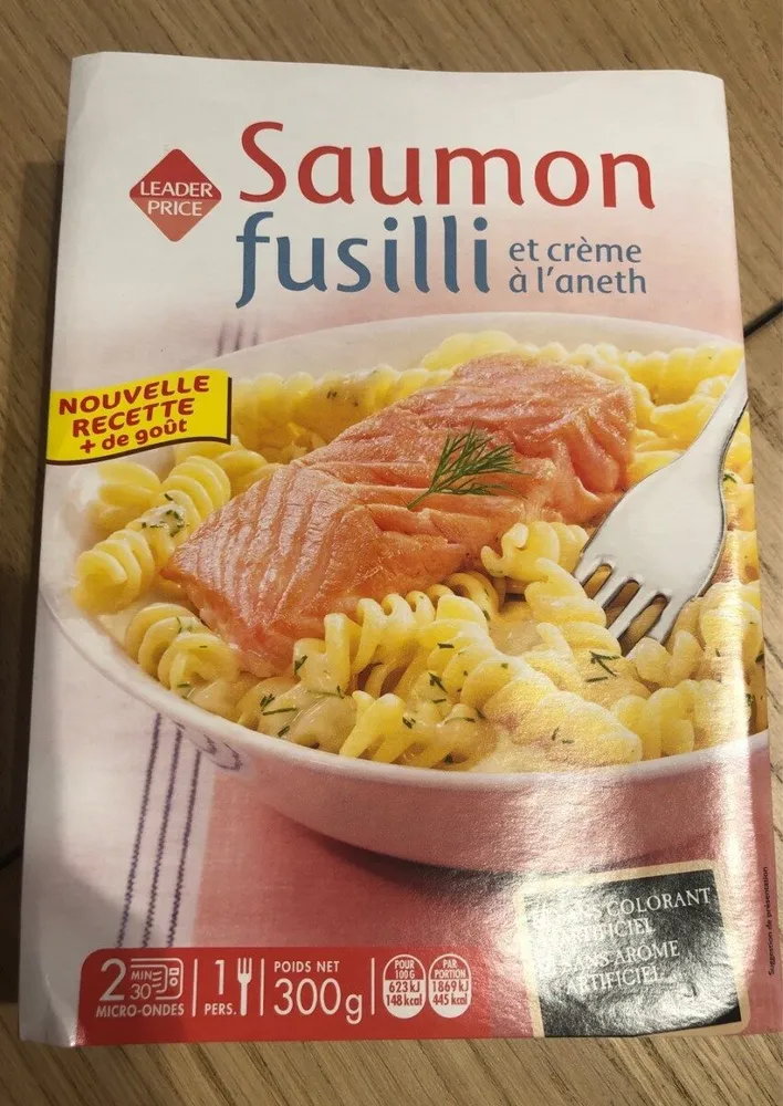 Saumon fusilli et crème à l'aneth