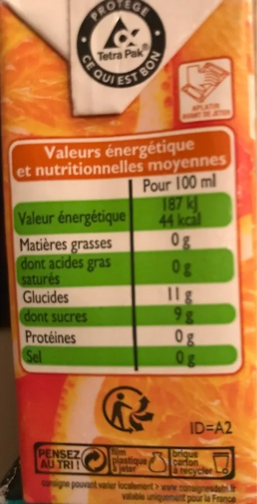 Jus d'orange Des Caraïbes