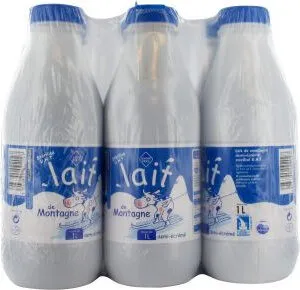Lait demi écrémé de montagne Bouteille 6x1L