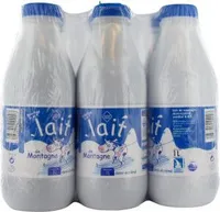 Lait demi écrémé de montagne Bouteille 6x1L