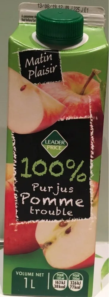 Matin Plaisir - 100 % Pur jus pomme trouble