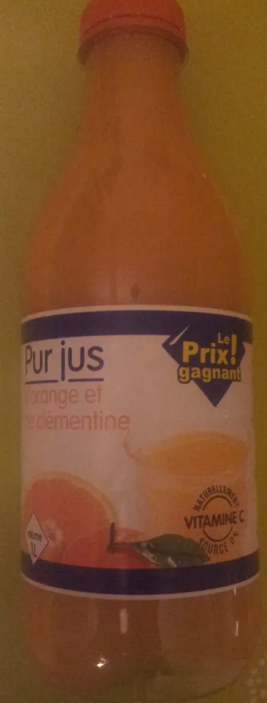 Pur jus d'orange et de clémentine