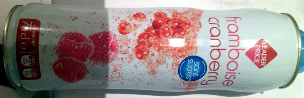 Sirop sans sucre framboise cranberry
