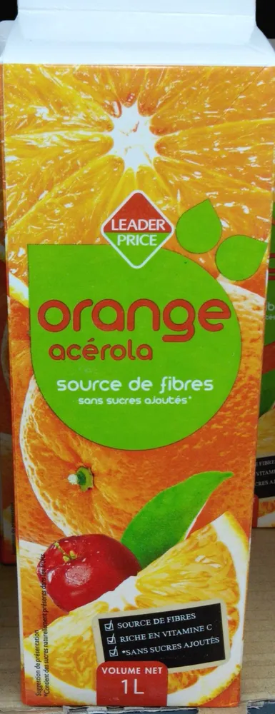 Orange acérola source de fibres