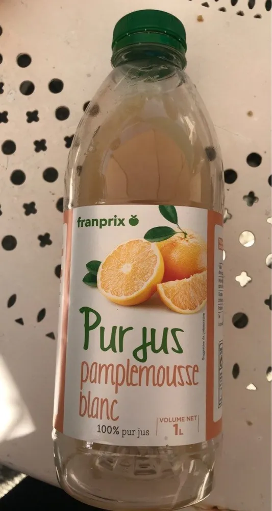 Pur jus pamplemousse blanc