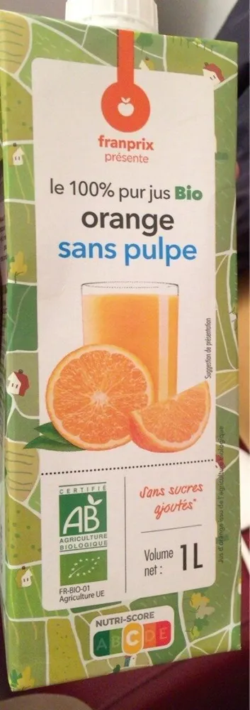 Jus d’orange bio
