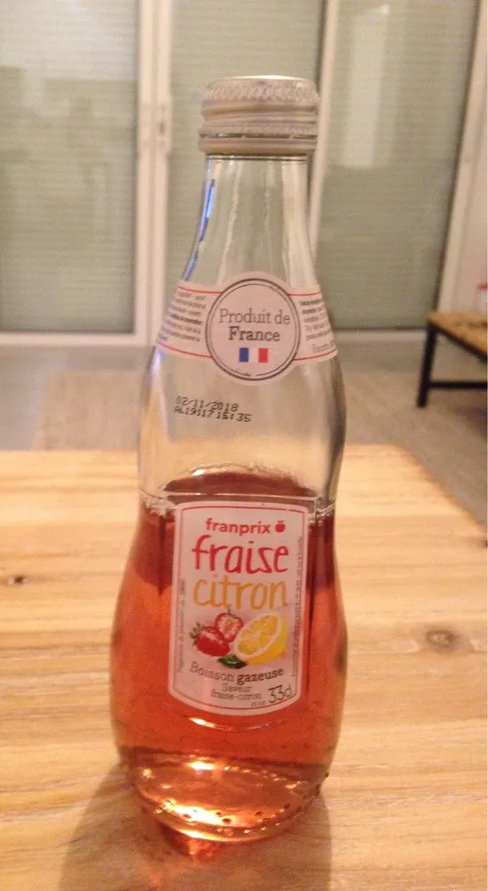 Citron Fraise boisson gazeuse Artisanale
