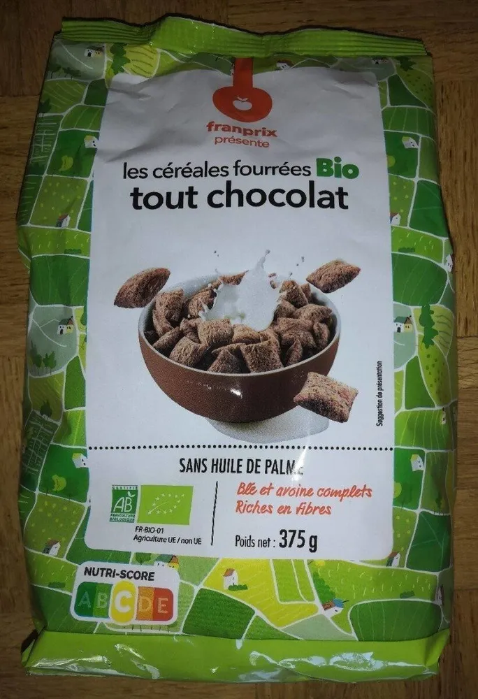 Céréales fourrées Bio tout chocolat