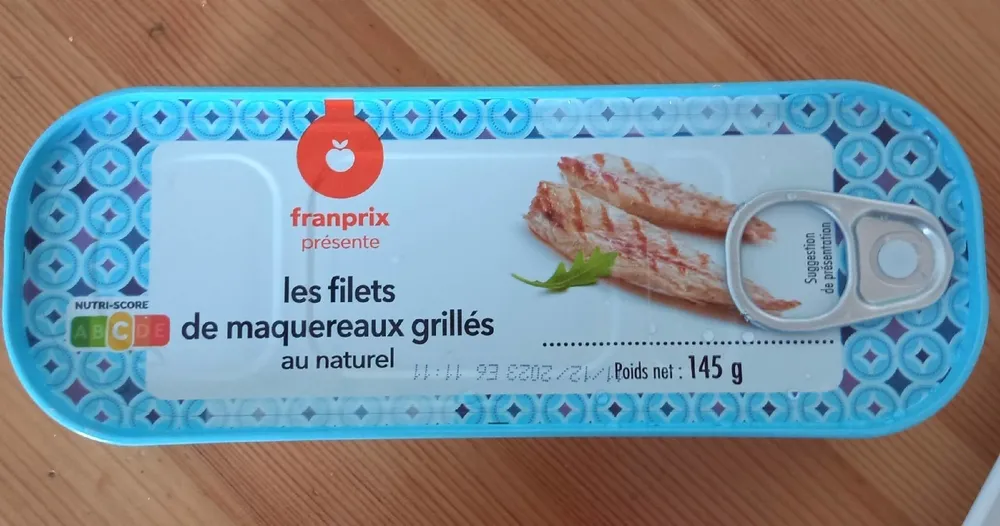 Les filets de maquereaux grillés au naturel