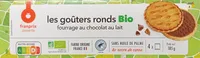Les goûters ronds Bio fourrage au chocolat au lait